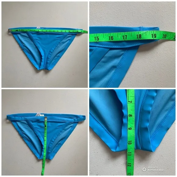 Aerie Size XL Bikini Set Scoop Top + Bikini Bottom Ocean Blue NWT - Picture 17 of 17